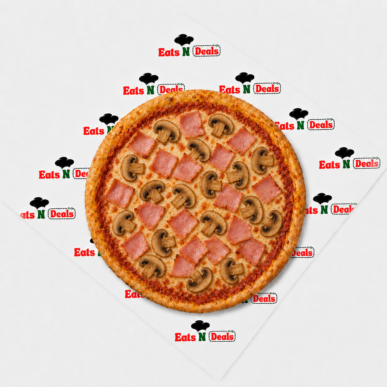 14" Ham & Mushroom Pizza